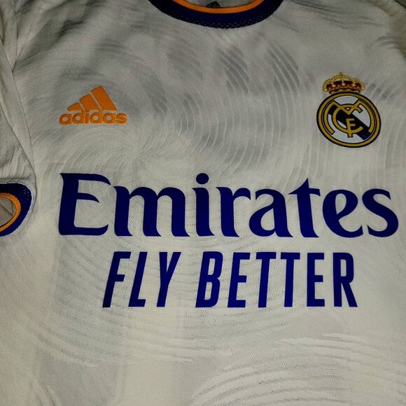 Vinicius Jr Real Madrid PLAYER ISSUE 2021 2022 Soccer Jersey Shirt L SKU# GQ1360 - Picture 3 of 10